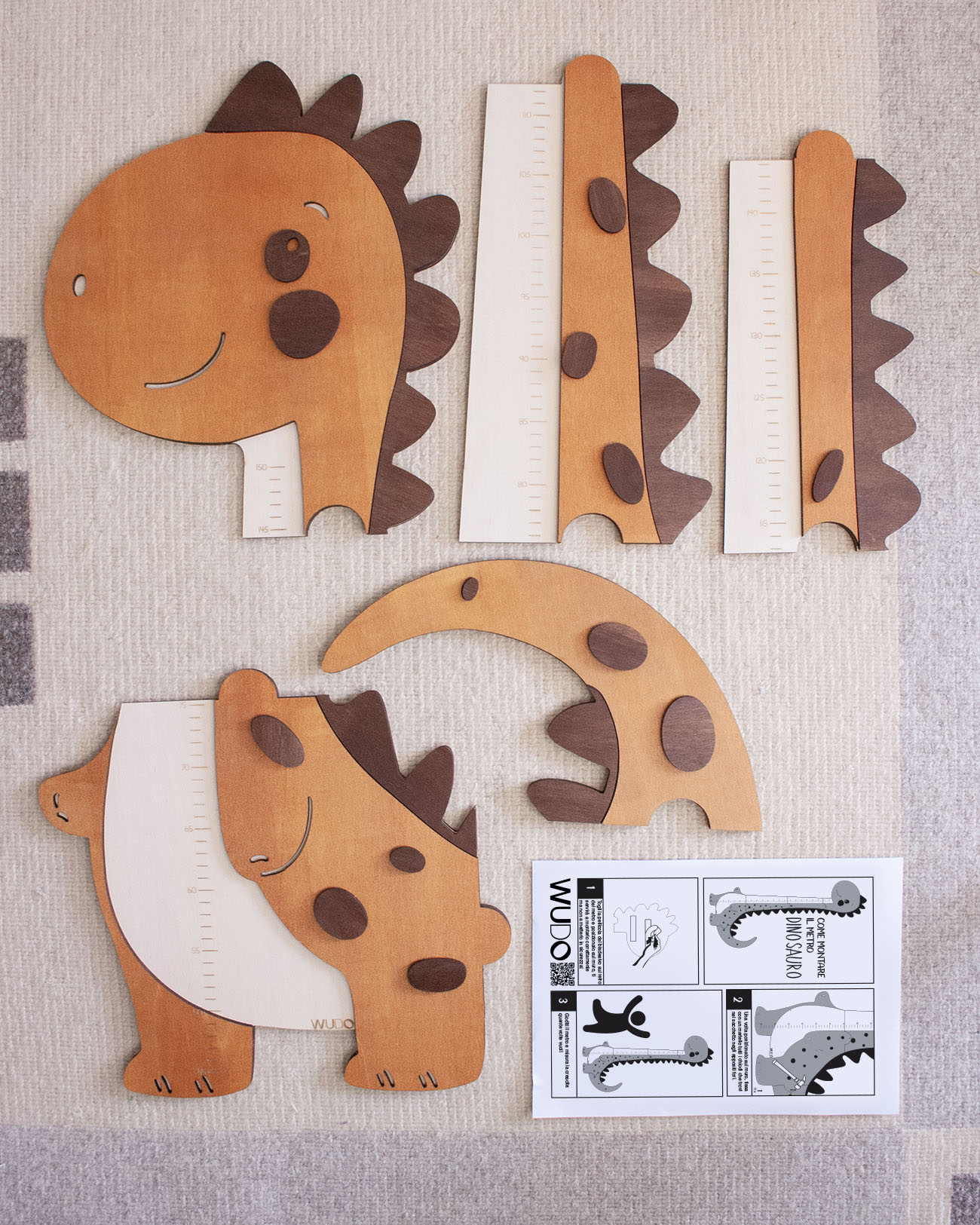 Metro Crescita Legno Brontometro | Segna Altezza Bambini