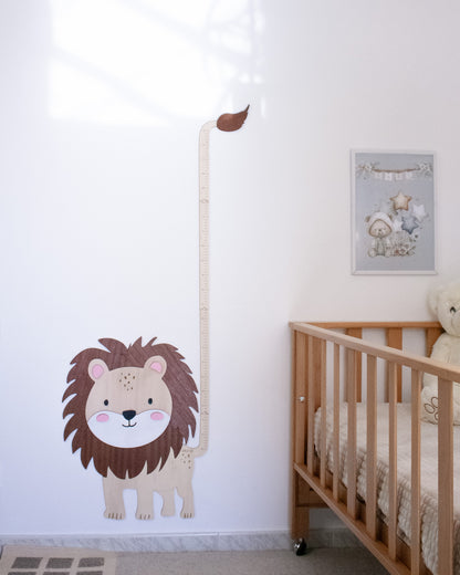 Metro Crescita Legno Leone Burlone | Segna Altezza Bambini