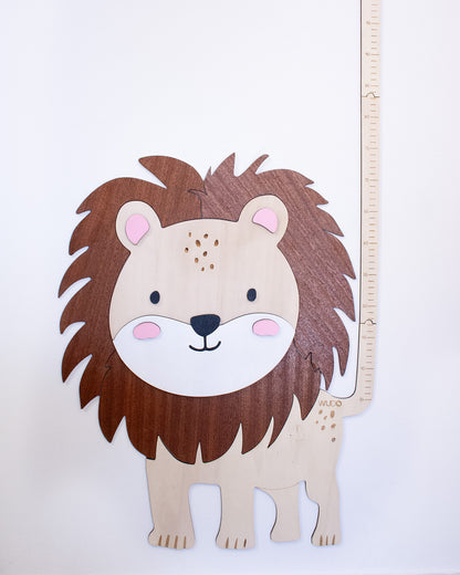 Metro Crescita Legno Leone Burlone | Segna Altezza Bambini
