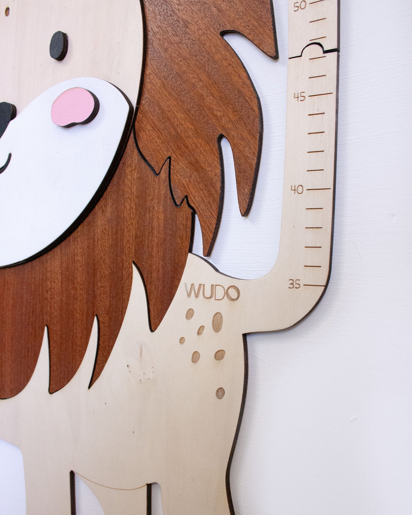 Metro Crescita Legno Leone Burlone | Segna Altezza Bambini