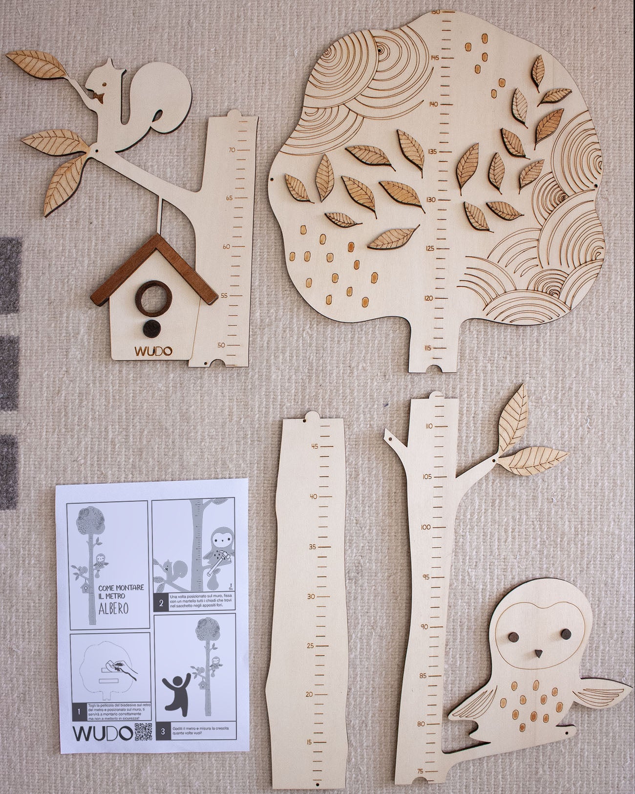 Metro Crescita Legno Lello Alberello | Segna Altezza Bambini