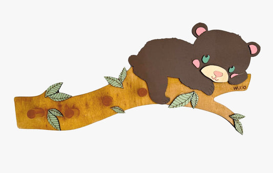 Appendiabiti in legno Milo – Orsetto sul ramo | Tra le Fronde