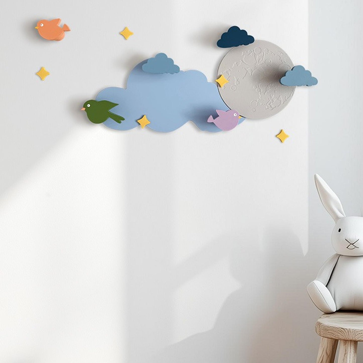 Appendiabiti in legno NUVOLA DI LUNA | Cielo di Sogni