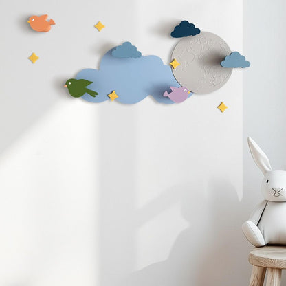 Appendiabiti in legno NUVOLA DI LUNA | Cielo di Sogni