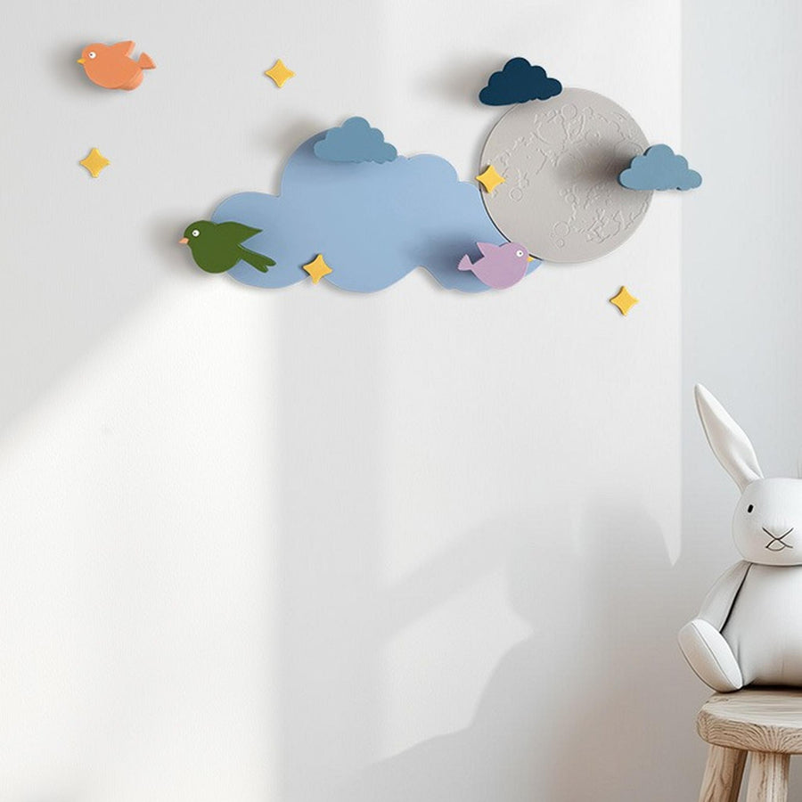 Appendiabiti in legno NUVOLA DI LUNA | Cielo di Sogni