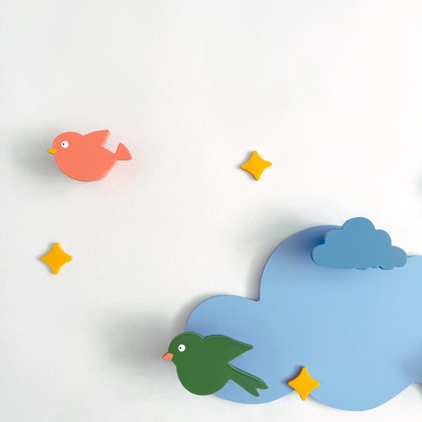 Appendiabiti in legno NUVOLA DI LUNA | Cielo di Sogni