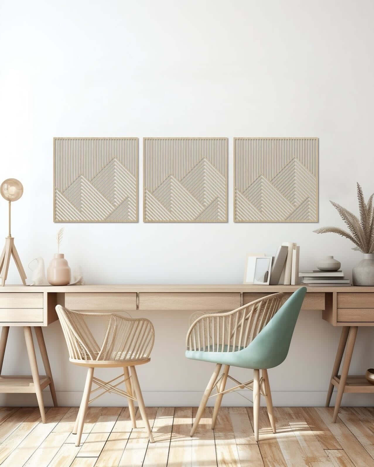 Montagne - Trittico quadri in legno