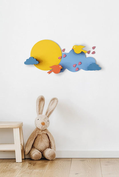 Appendiabiti in legno NUVOLA DI SOLE | Cielo di Sogni