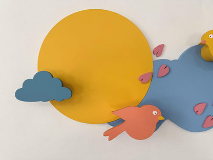 Appendiabiti in legno NUVOLA DI SOLE | Cielo di Sogni