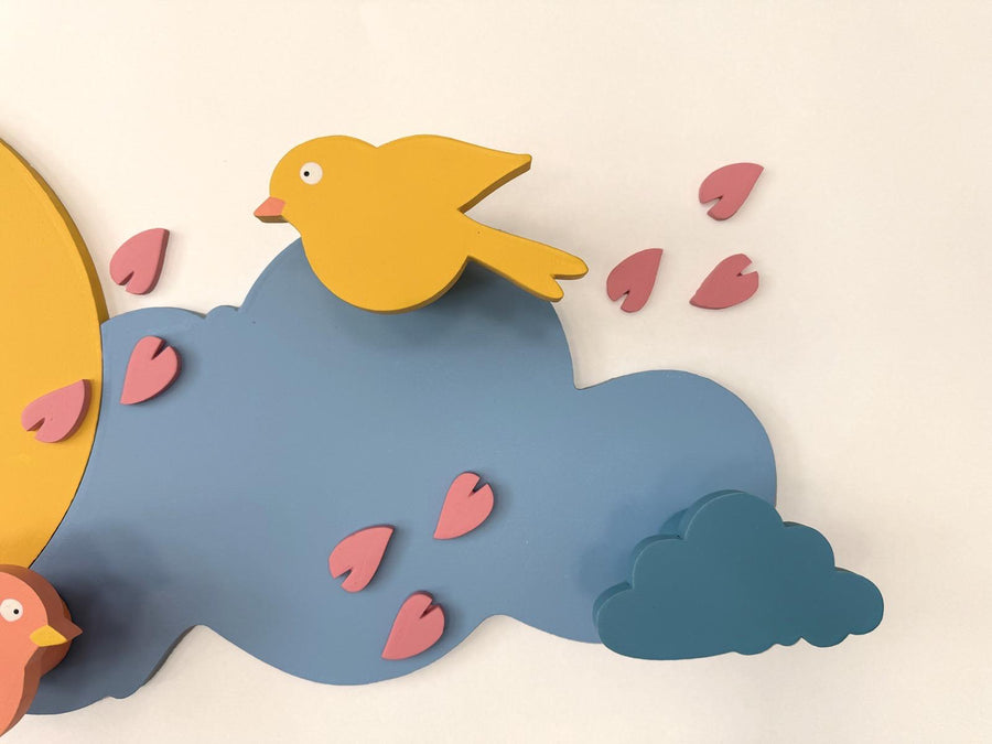 Appendiabiti in legno NUVOLA DI SOLE | Cielo di Sogni