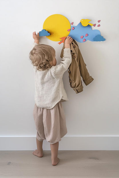 Appendiabiti in legno NUVOLA DI SOLE | Cielo di Sogni