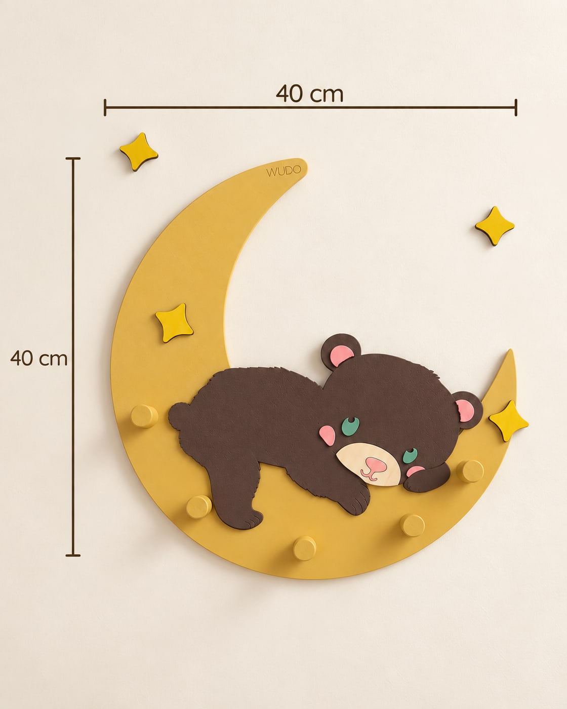 Misure dell'appendiabiti Mielo: 40 cm di larghezza e 40 cm di altezza