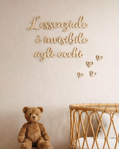 Frase Piccolo Principe in legno decorazione cameretta idea regalo originale