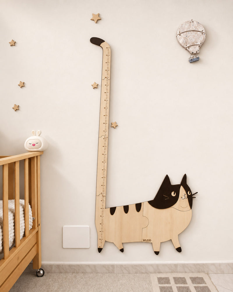 Metro crescita Bettina la Gattina — gatto in legno