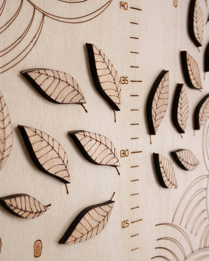 Metro crescita Lello Alberello personalizzato con nome in legno cameretta bambini — Wudo