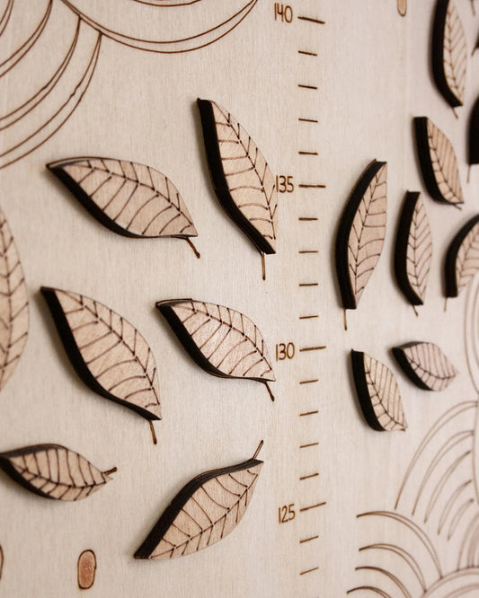 Metro crescita Lello Alberello personalizzato con nome in legno cameretta bambini — Wudo